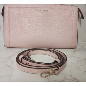 KATE SPADE New York Knott Chalk Pink Pebbled Leather Crossbody Bag - EUC